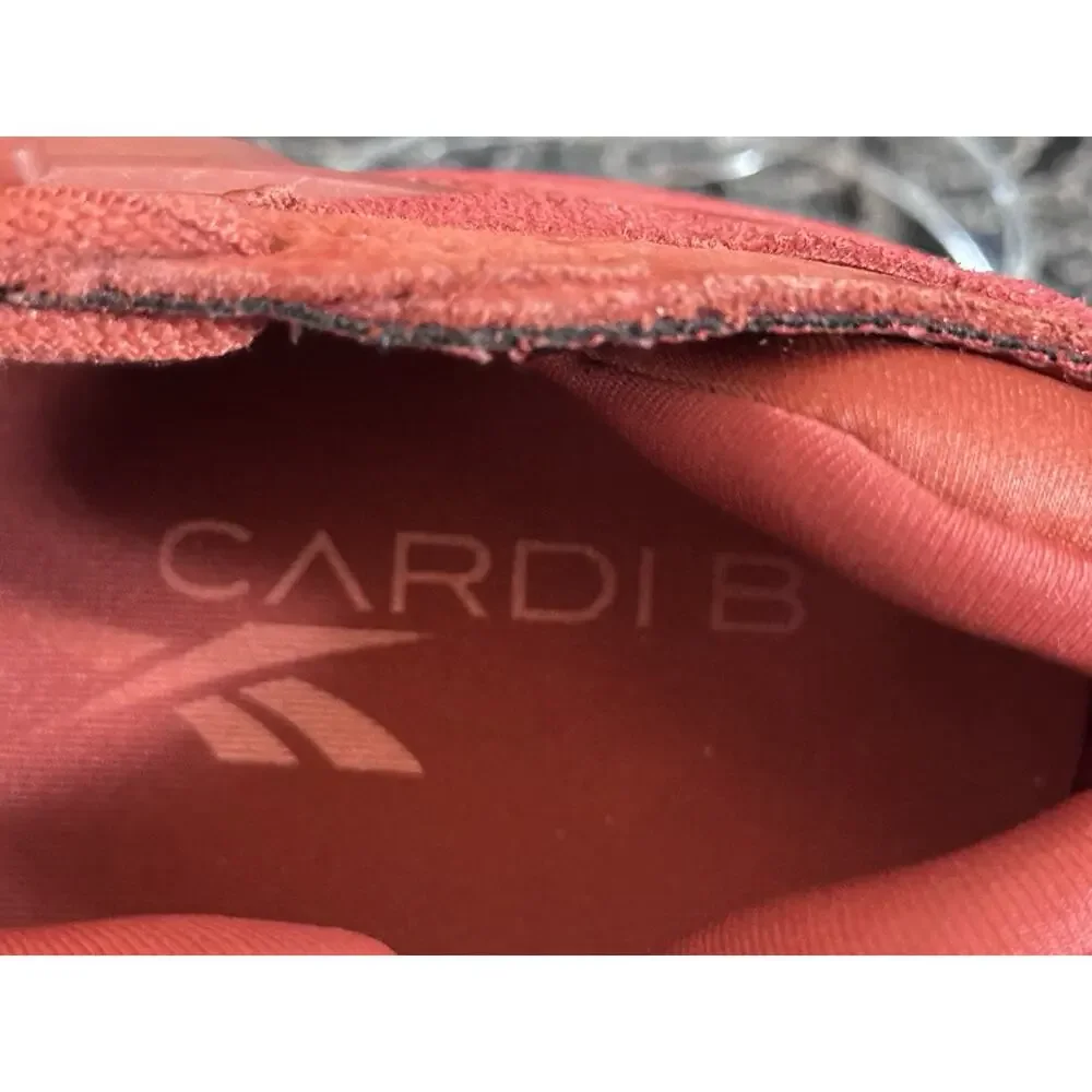 Reebok Shoes Women Size US 9 Mars Red Club C Cardi B V2 Leather GW6699 Chunky